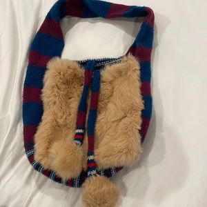 Marc Jacobs fur and sweater purse